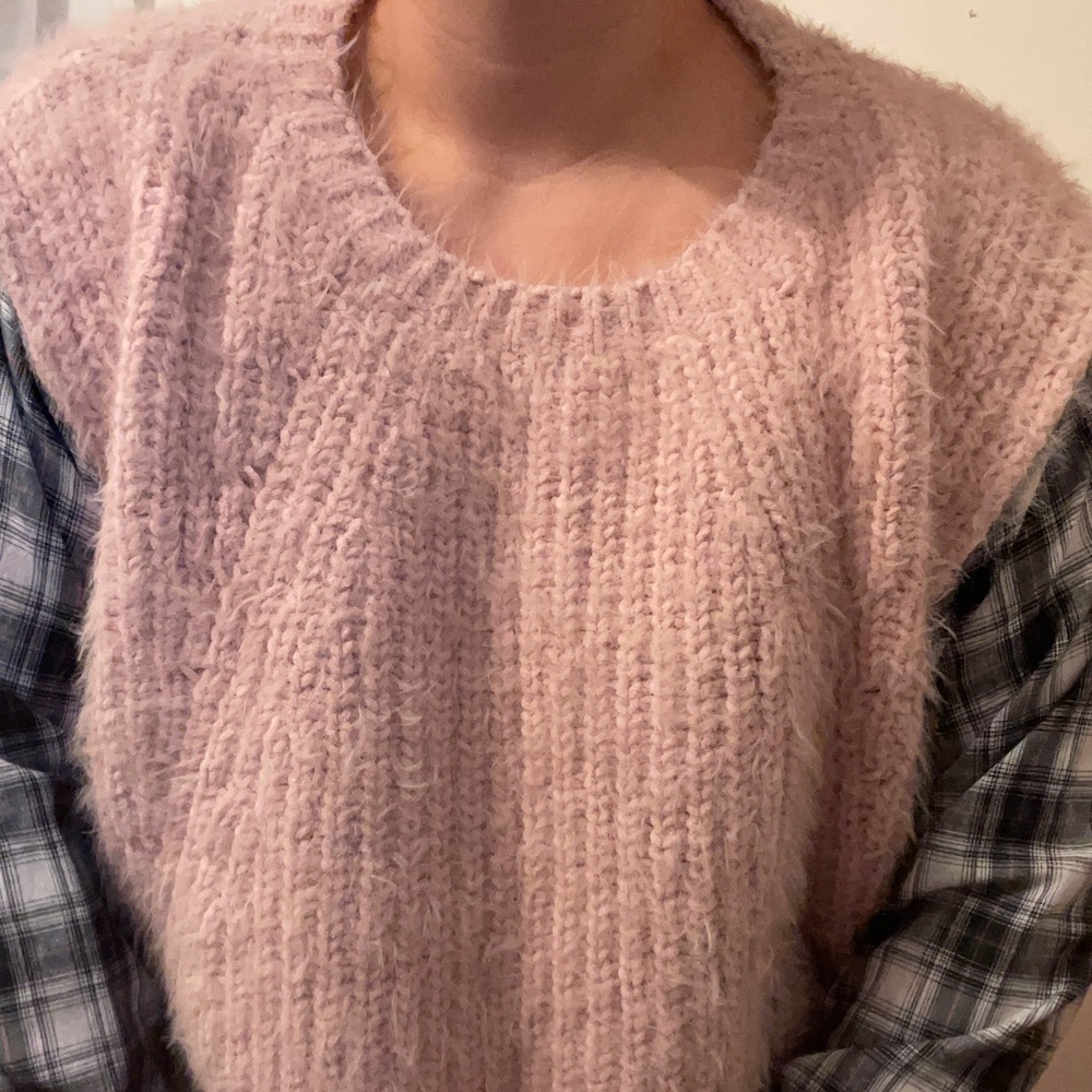 POL Fuzzy Boxy Chunky Sweater L